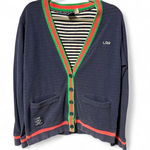 LRG Other - Navy blue lrg sweater cardigan size Men’s L. Excellent condition. Y2K skater